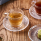 Glass Cups & Plate Set 6 Pcs